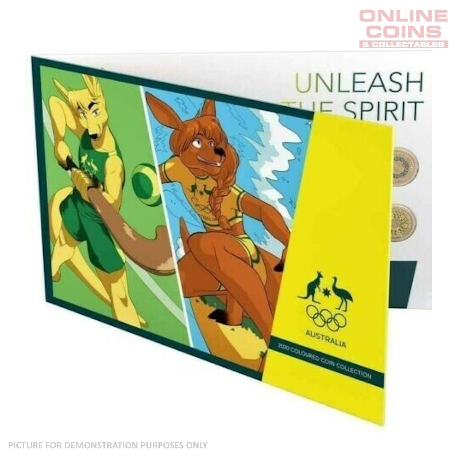 2020 $2 AlBr Coloured Uncirculated Five Coin Collection - Tokyo Olympics Hockey/Surfing